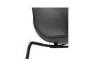 Chaise design NUMERIK noire avec pieds en métal noir