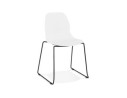 CH02420WHBL 5420072064543 Chaise design NUMERIK blanche avec pieds en métal noir