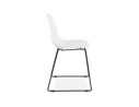 Chaise design NUMERIK blanche avec pieds en métal noir