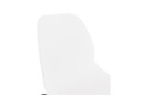 Chaise design NUMERIK blanche avec pieds en métal noir