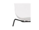 Chaise design NUMERIK blanche avec pieds en métal noir
