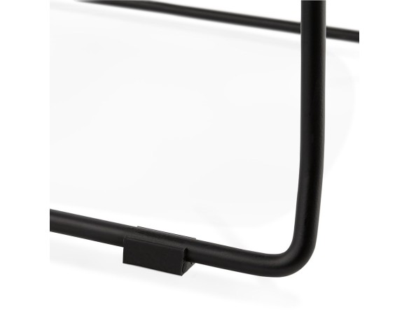 Chaise design NUMERIK blanche avec pieds en métal noir