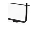 Chaise design NUMERIK blanche avec pieds en métal noir