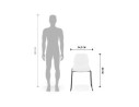 Chaise design NUMERIK blanche avec pieds en métal noir