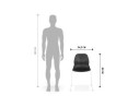 Chaise design NUMERIK noire avec pieds en métal blanc