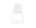 Chaise design NUMERIK blanche avec pieds en métal blanc