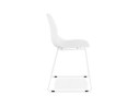 Chaise design NUMERIK blanche avec pieds en métal blanc