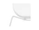 Chaise design NUMERIK blanche avec pieds en métal blanc