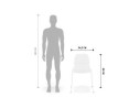 Chaise design NUMERIK blanche avec pieds en métal blanc