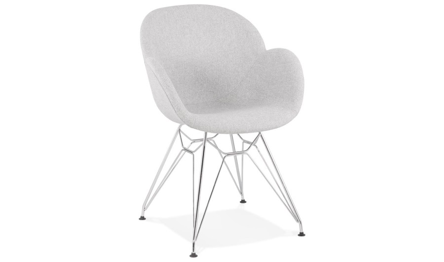 AC02500LG 5420072069760 Chaise moderne ORIGAMI en tissu gris clair avec pieds en métal chromé AC02500LG 5420072069760 Chaise moderne ORIGAMI en tissu gris clair avec pieds en métal chromé
