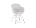 AC02500LG 5420072069760 Chaise moderne ORIGAMI en tissu gris clair avec pieds en métal chromé