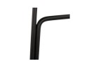 Tabouret snack mi-hauteur MOSKOW MINI en tissu gris clair et pieds en métal noir