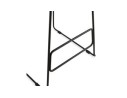 Tabouret snack mi-hauteur MOSKOW MINI en tissu gris clair et pieds en métal noir