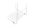 Tabouret snack mi-hauteur MOSKOW MINI en tissu gris clair et pieds en métal blanc