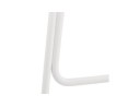 Tabouret snack mi-hauteur MOSKOW MINI en tissu gris clair et pieds en métal blanc