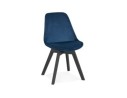 CH03050BUBL 5420072083544 Chaise en velours bleu JOE avec structure en bois noir