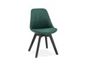 CH03060GEBL 5420072083568 Chaise en velours vert JOE avec structure en bois noir