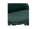 Chaise en velours vert JOE avec structure en bois noir