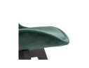 Chaise en velours vert JOE avec structure en bois noir