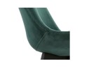 Chaise en velours vert JOE avec structure en bois noir