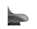 Chaise en velours gris JOE avec structure en bois noir