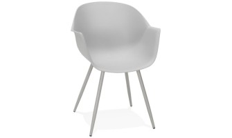 AC03070GR 5420072088600 Chaise à accoudoirs KELLY grise design