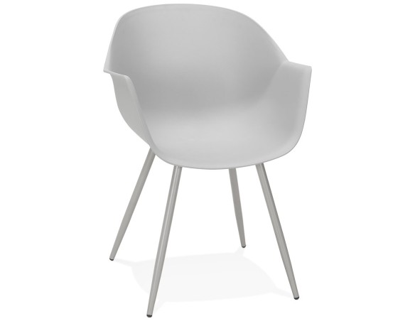 AC03070GR 5420072088600 Chaise à accoudoirs KELLY grise design