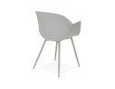 Chaise à accoudoirs KELLY grise design