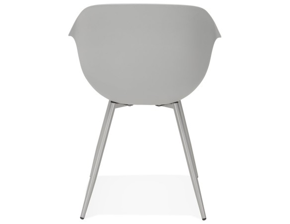 Chaise à accoudoirs KELLY grise design
