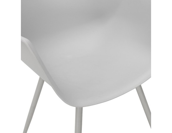 Chaise à accoudoirs KELLY grise design