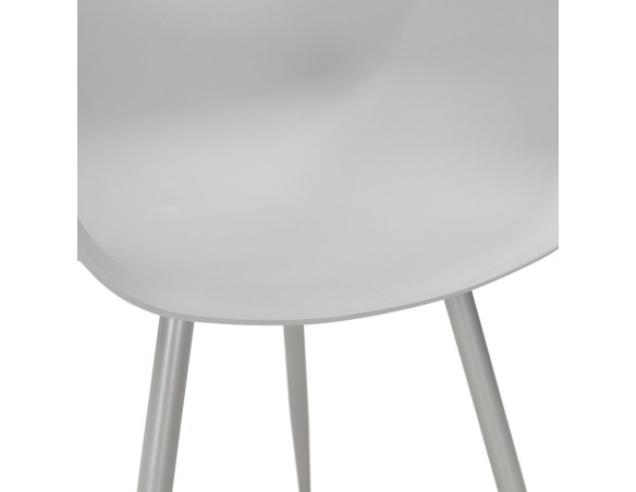 Chaise à accoudoirs KELLY grise design