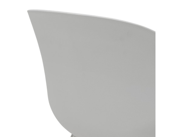 Chaise à accoudoirs KELLY grise design