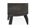 Chaise en microfibre grise AXEL avec structure en bois noir