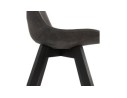 Chaise en microfibre grise AXEL avec structure en bois noir