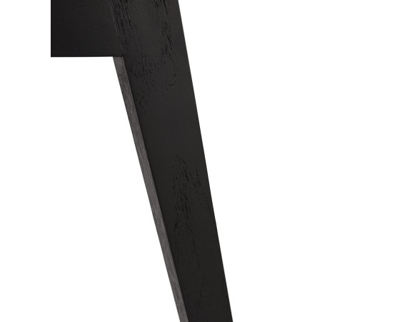 Chaise en microfibre grise AXEL avec structure en bois noir