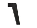 Chaise en microfibre grise AXEL avec structure en bois noir