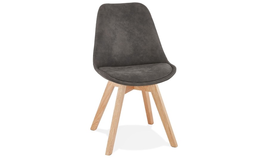 CH03310DGNA 5420072089782 Chaise en microfibre grise AXEL avec structure en bois finition naturelle CH03310DGNA 5420072089782 Chaise en microfibre grise AXEL avec structure en bois finition naturelle