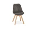 CH03310DGNA 5420072089782 Chaise en microfibre grise AXEL avec structure en bois finition naturelle