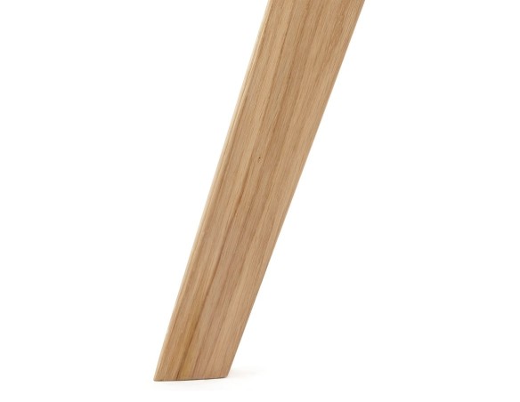 Chaise en microfibre grise AXEL avec structure en bois finition naturelle