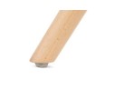 Chaise vintage RICKY en velours moutarde et pieds en bois naturel