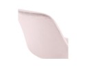 Chaise vintage RICKY en velours rose et pieds en bois noir