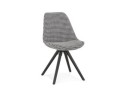 CH04450DIBL 5404028318751 Chaise vintage RICKY en tissu pied de poule et pieds en bois noir