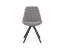 Chaise vintage RICKY en tissu pied de poule et pieds en bois noir