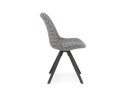 Chaise vintage RICKY en tissu pied de poule et pieds en bois noir