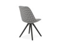 Chaise vintage RICKY en tissu pied de poule et pieds en bois noir