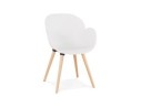 AC01440WH 5420072044118 Chaise design scandinave PICATA blanche avec pieds en bois