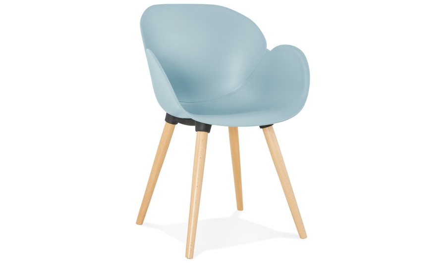 AC01780BU 5420072055237 Chaise design scandinave PICATA bleue avec pieds en bois AC01780BU 5420072055237 Chaise design scandinave PICATA bleue avec pieds en bois