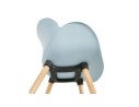 Chaise design scandinave PICATA bleue avec pieds en bois