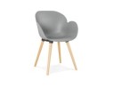 AC01820GR 5420072055312 Chaise design scandinave PICATA grise avec pieds en bois