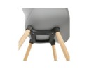 Chaise design scandinave PICATA grise avec pieds en bois